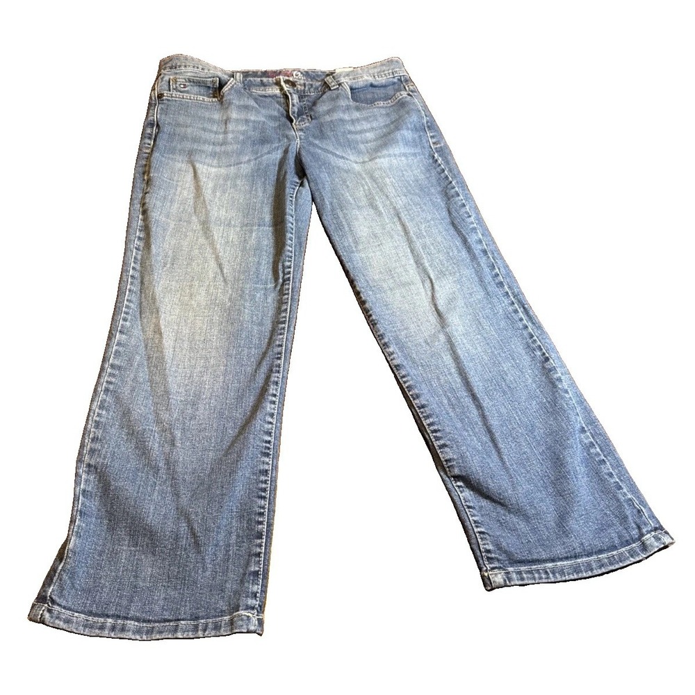 VTG Y2K Tommy Hilfiger Jeans Womens Size 10 Blue Wide Leg Flap Pocket Denim